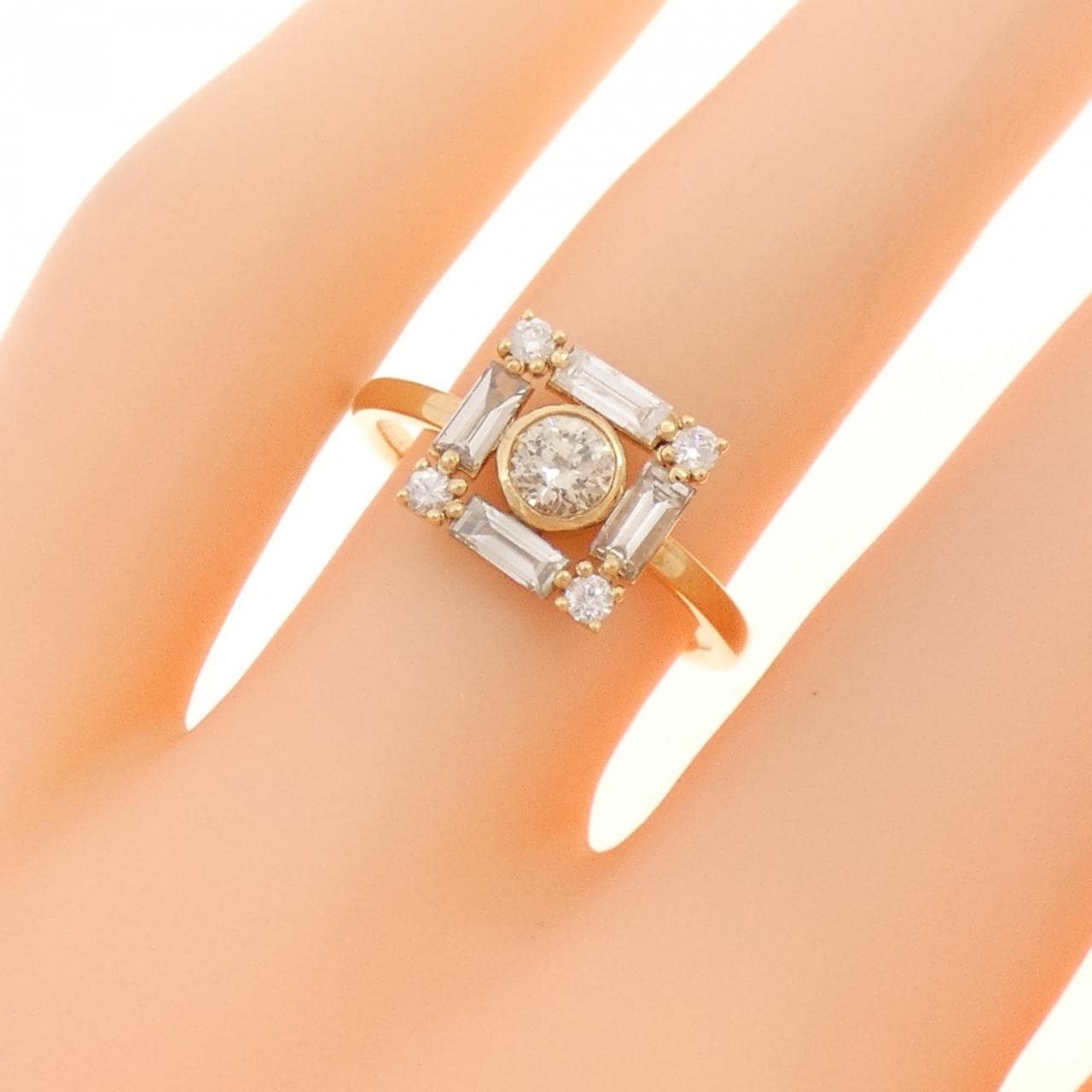 【新品】K18YG ダイヤモンド リング 0.74CT