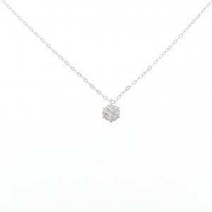 PT900/PT850 ソリティア ダイヤモンド ネックレス 0.50CT
