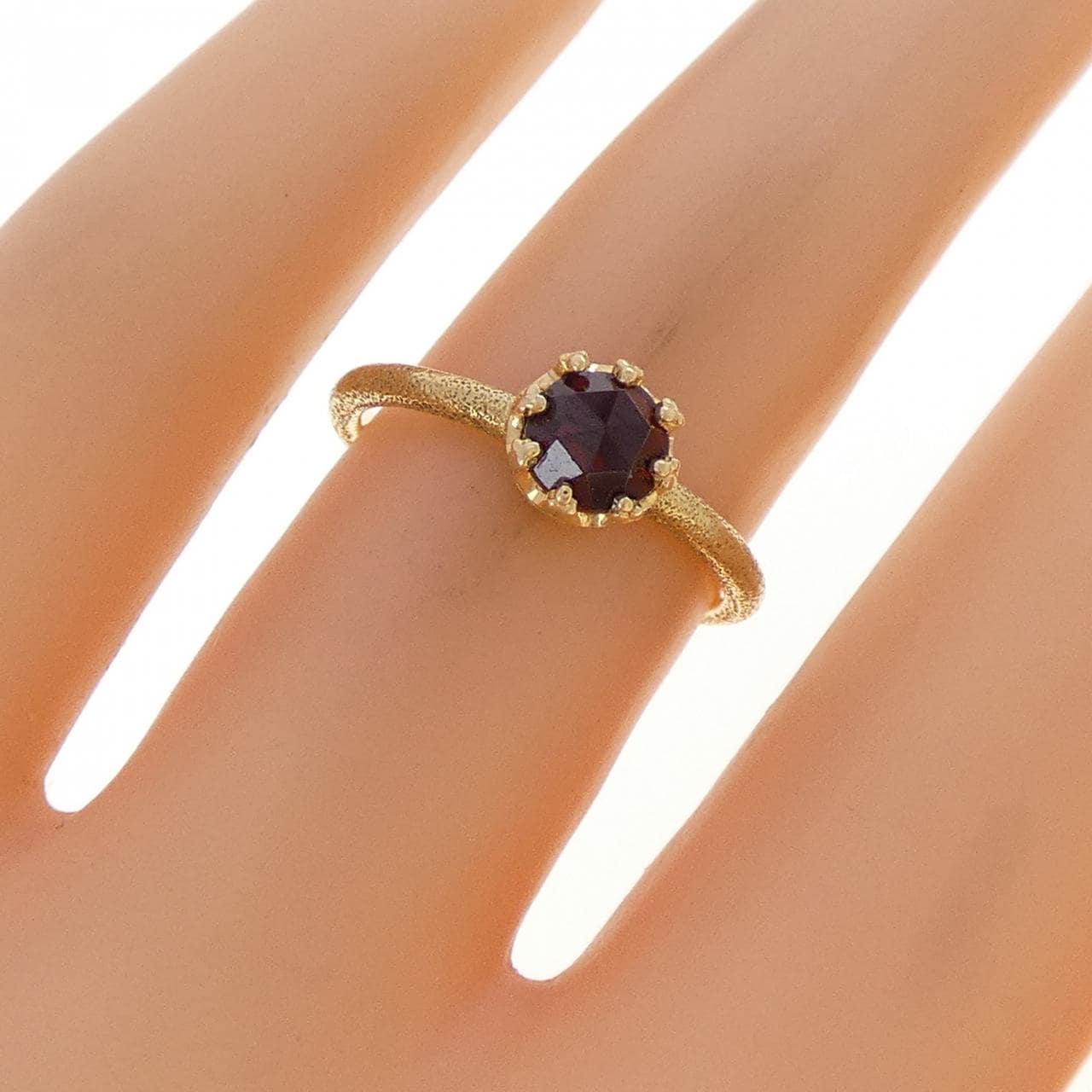 K18YG ガーネット リング