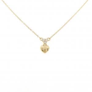 K18YG ハート ダイヤモンド ネックレス 0.15CT