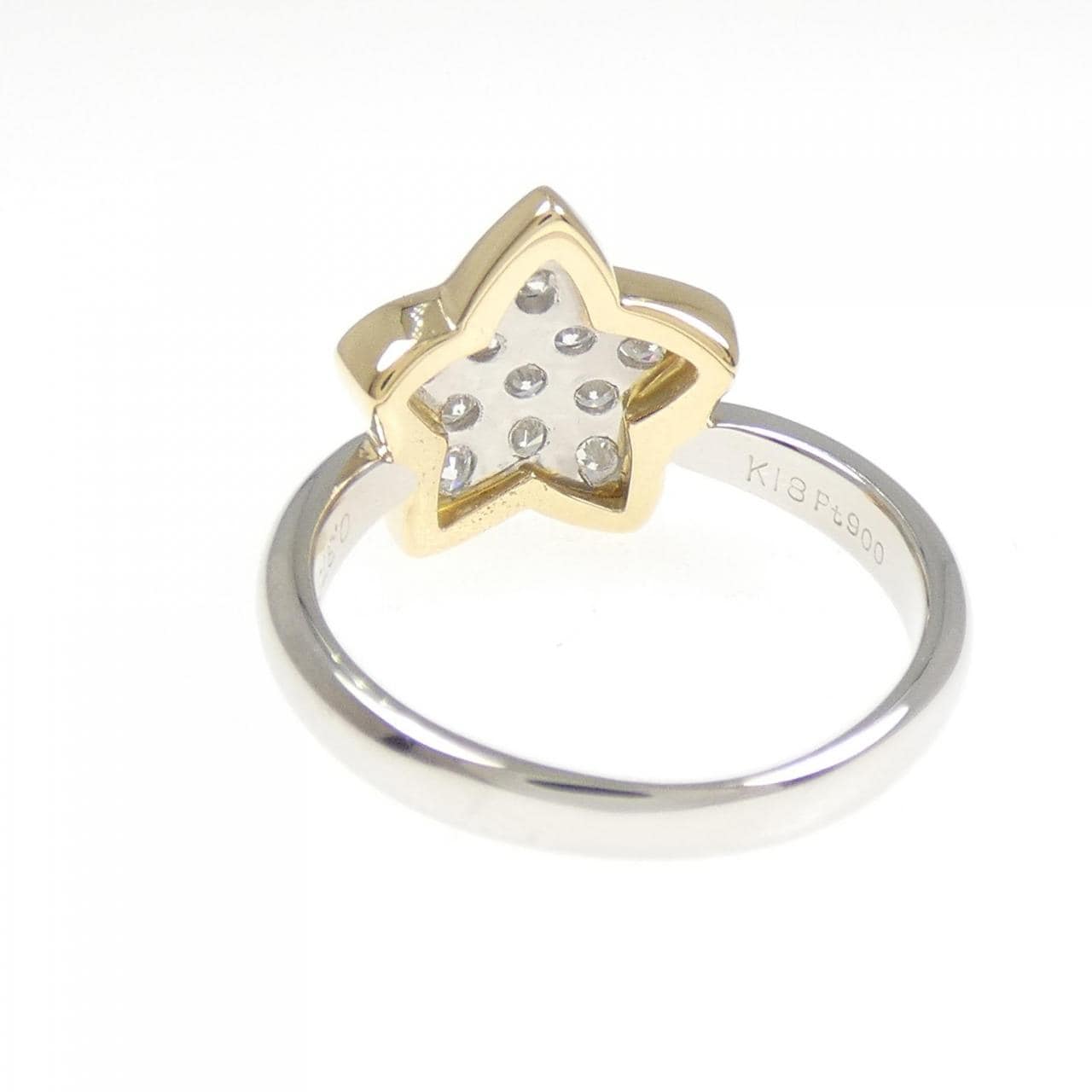 PT900/K18YG スター ダイヤモンド リング 0.373CT