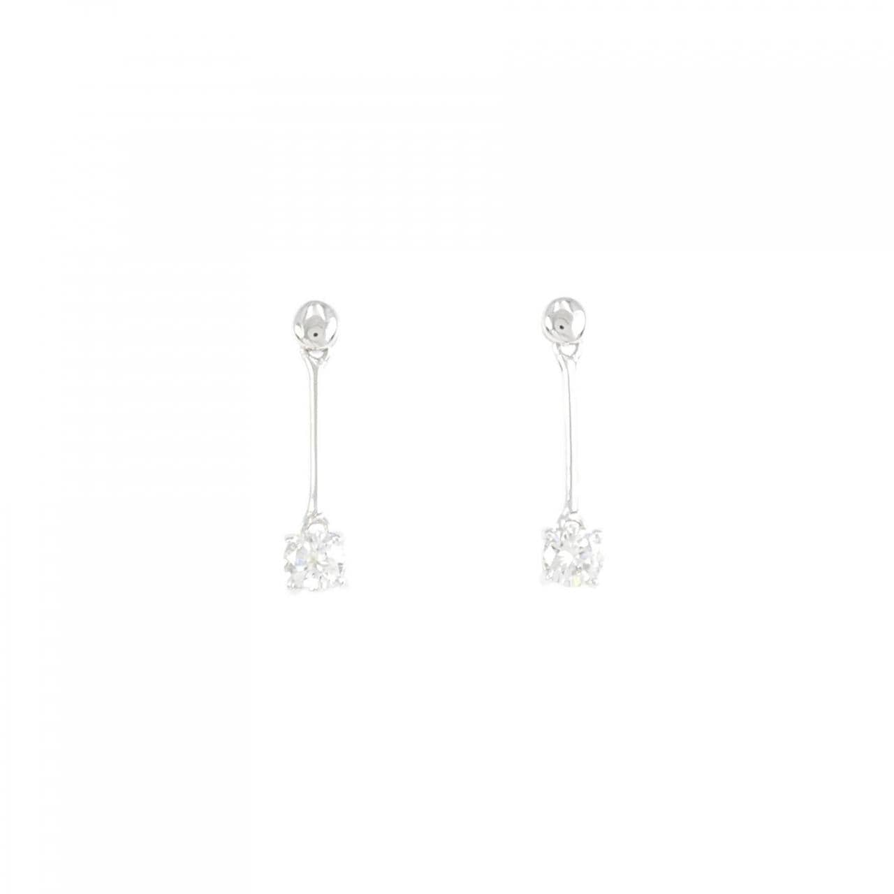 750WG/K18WG Diamond earrings