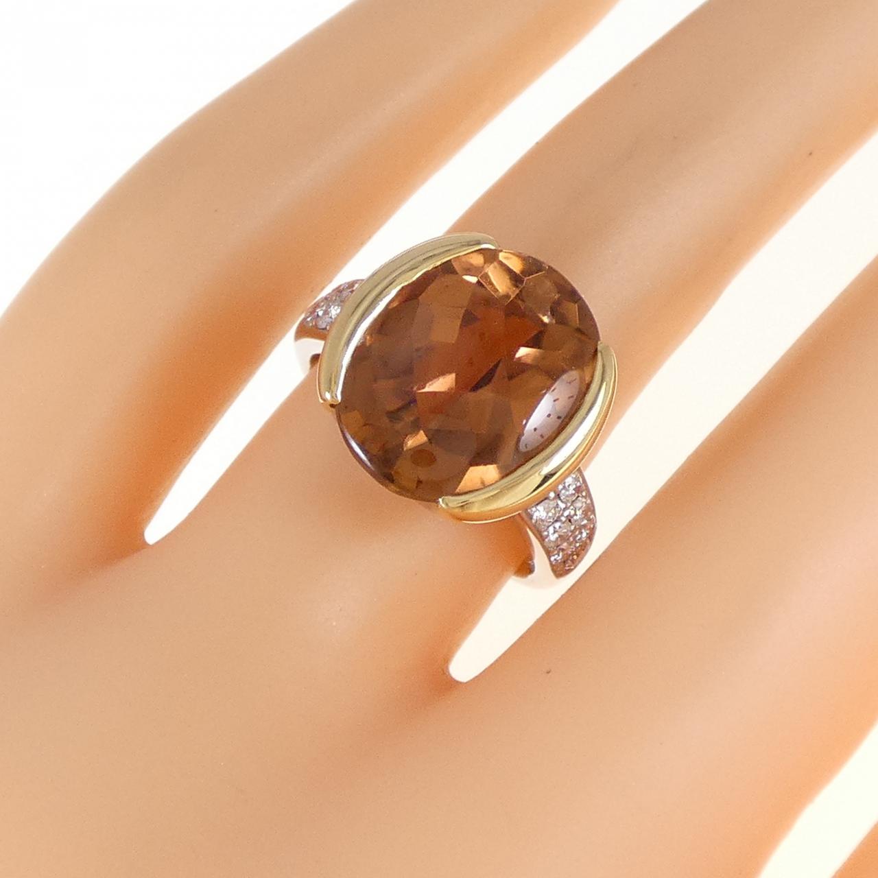 PT900/K18YG トルマリン リング 7.56CT