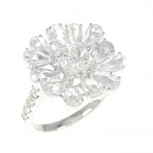 K18WG ダイヤモンド リング 1.005CT H VVS2 ファンシーカット