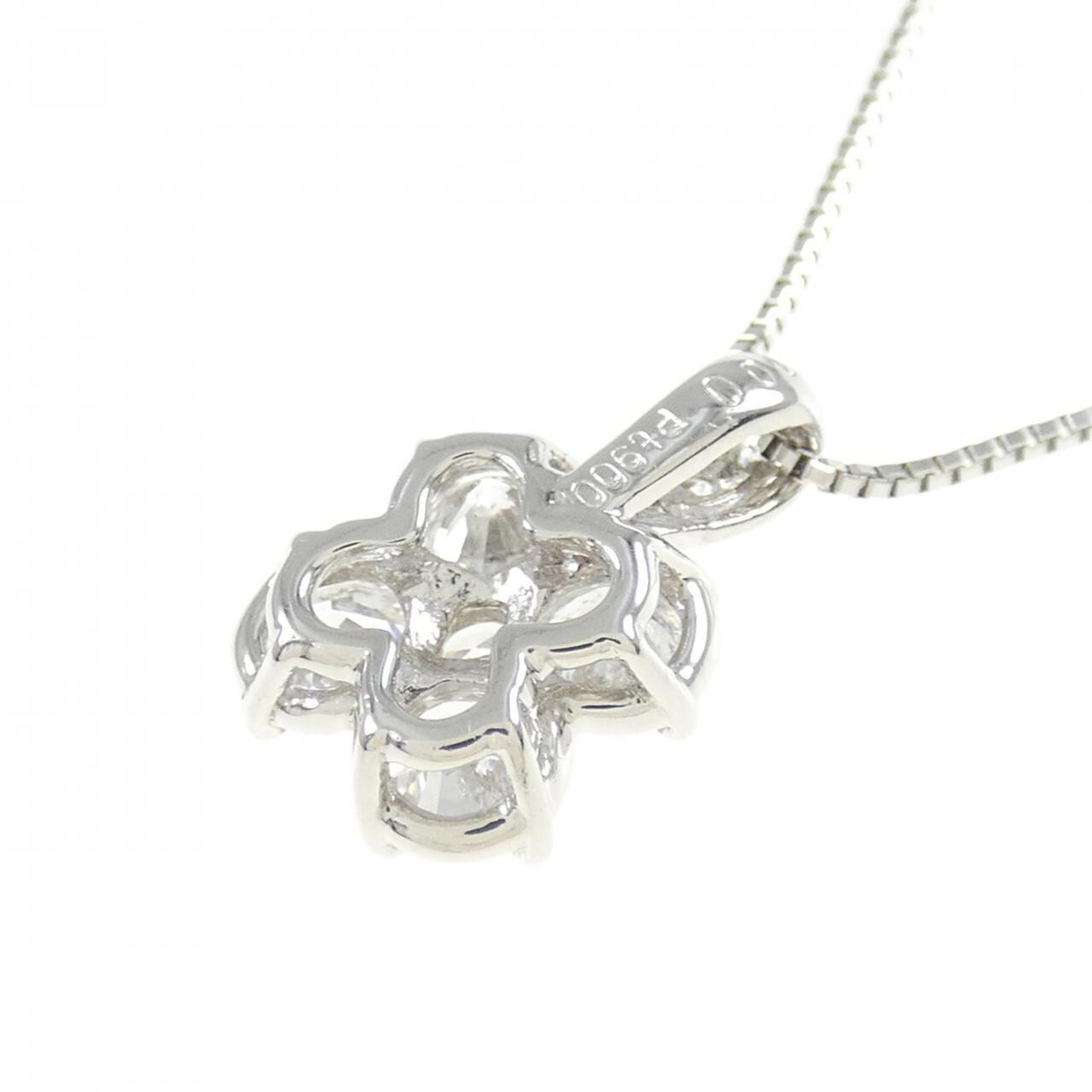 PT900/PT850 フラワー ダイヤモンド ネックレス 1.00CT