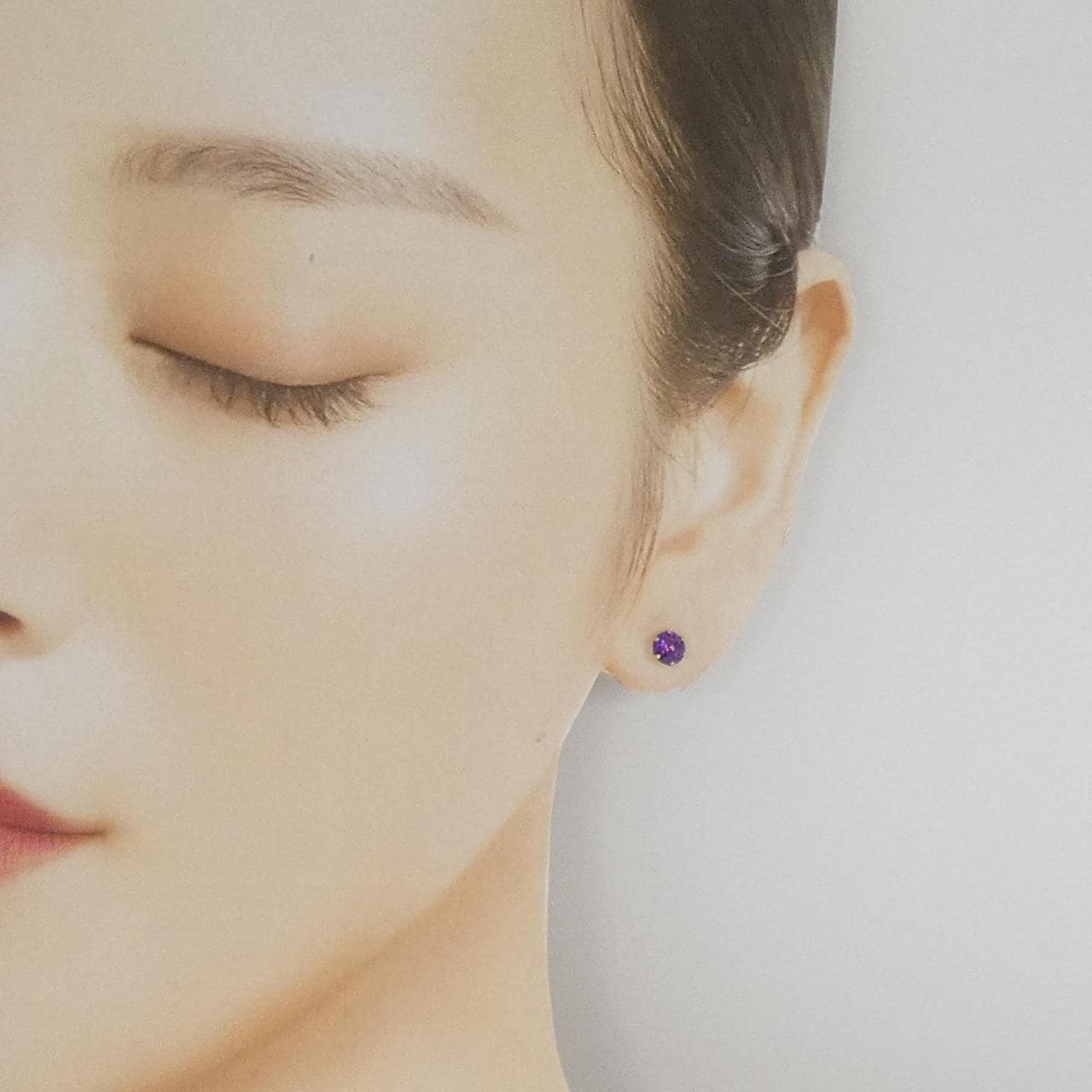 【新品】K18YG アメジスト ピアス