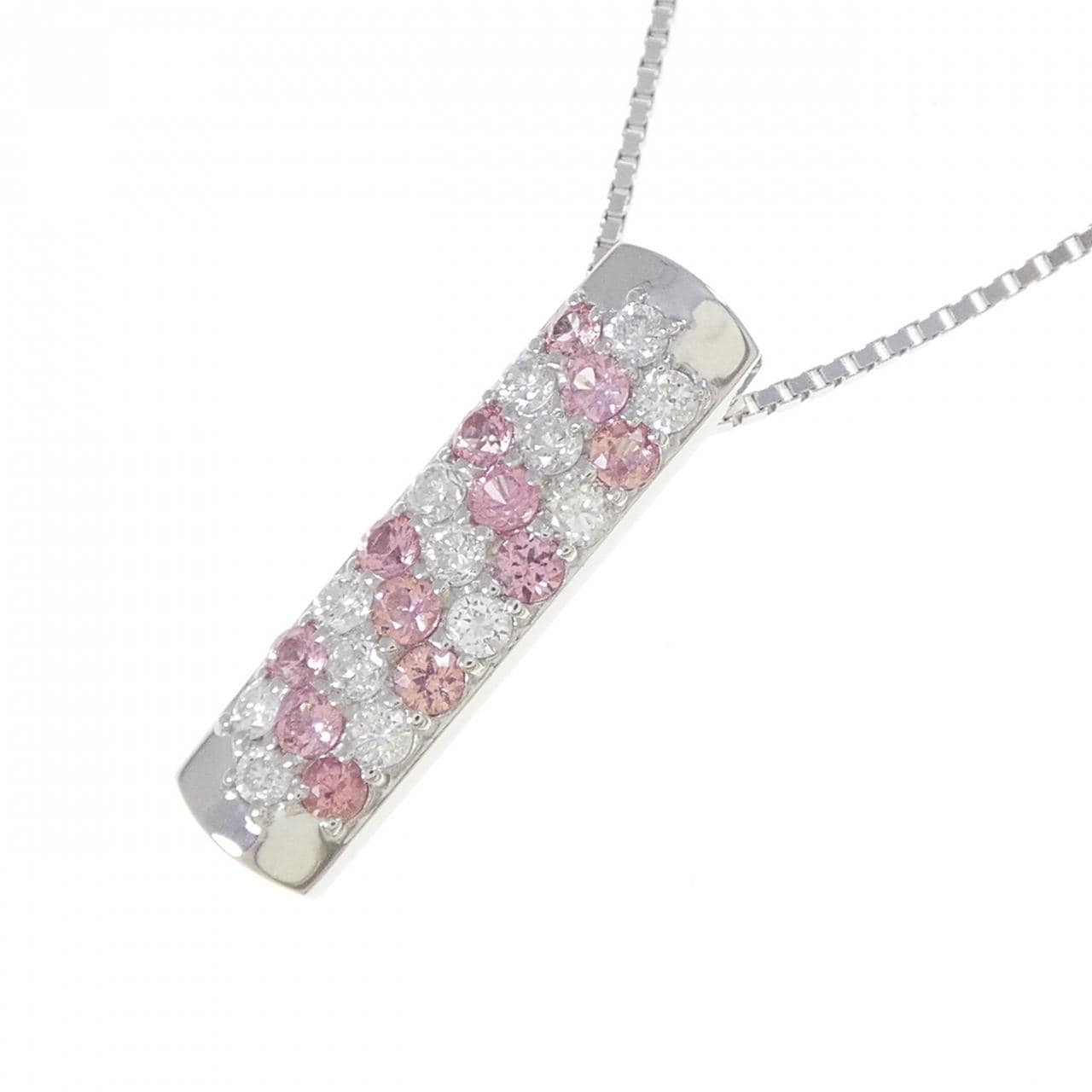 K18WG/750WG サファイヤ ネックレス 0.70CT