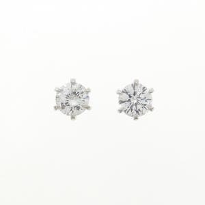 【リメイク】PT900/ST ダイヤモンド ピアス 0.402CT 0.410CT D VS1 VG-G