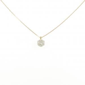 K18YG ソリティア ダイヤモンド ネックレス 0.660CT