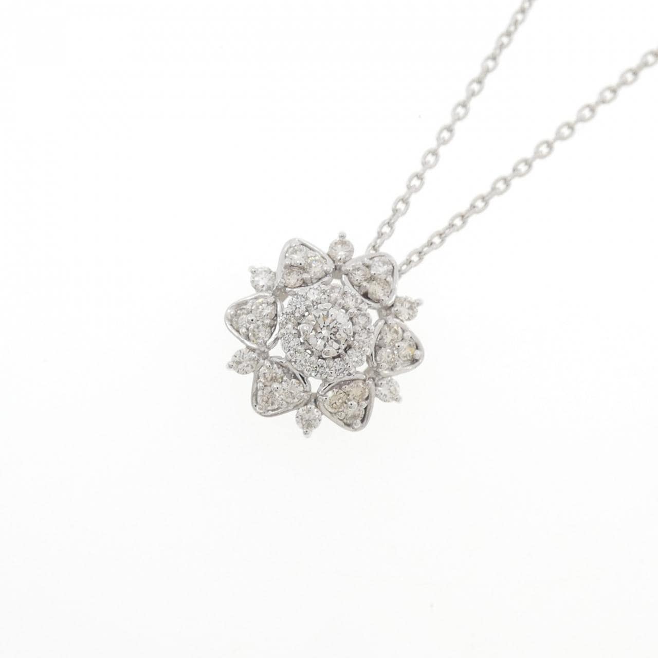 K18WG ダイヤモンド ネックレス 0.50CT