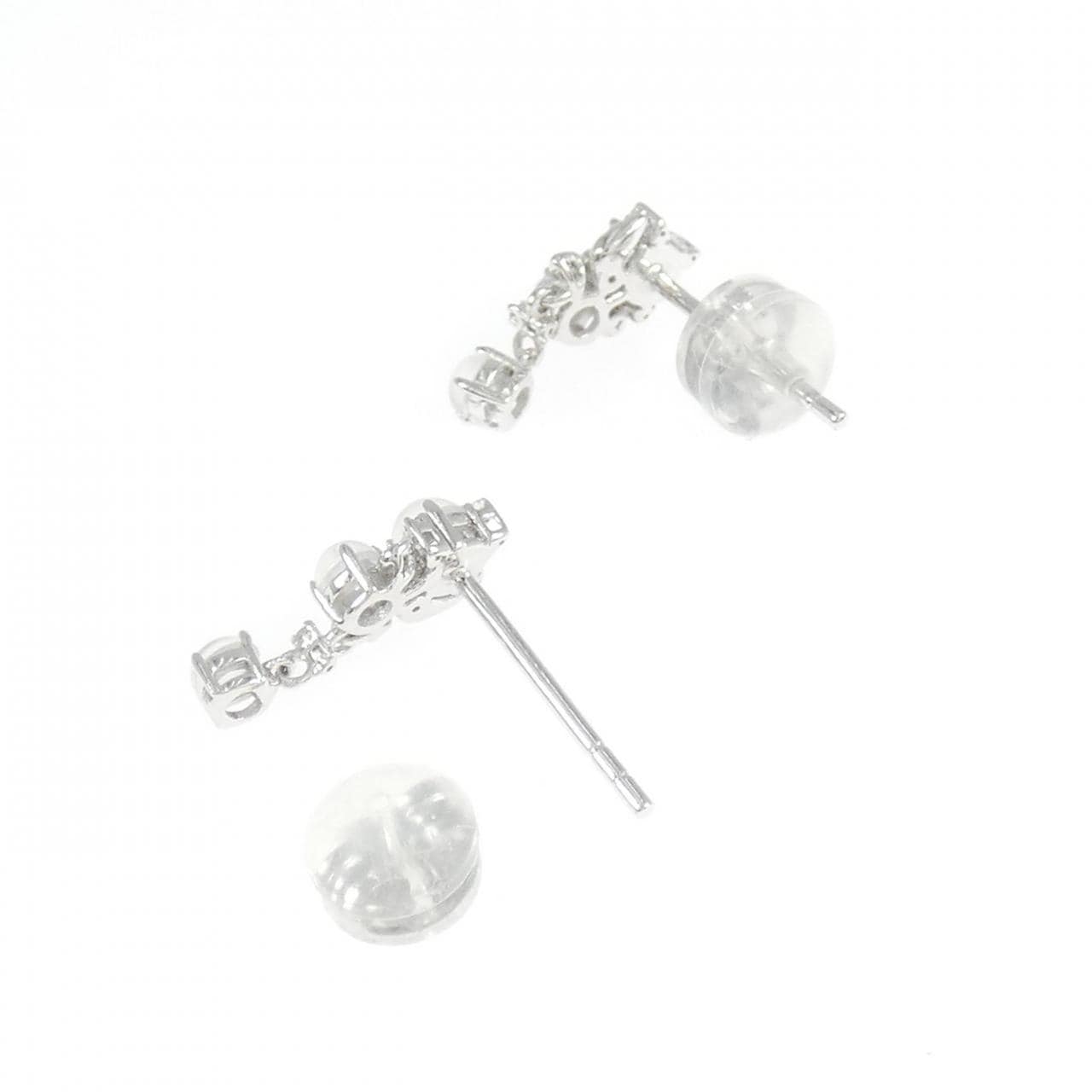 750WG/K18WG ムーンストーン ピアス