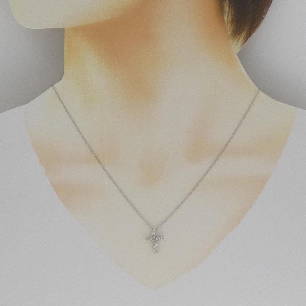 ポンテヴェキオ クロス ネックレス 0.17CT