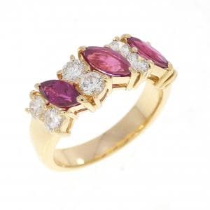 K18YG ruby ring