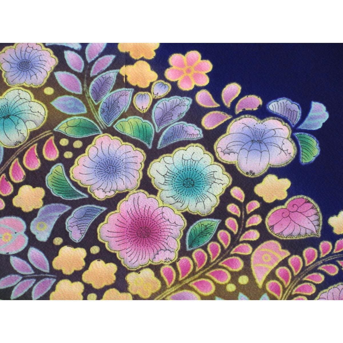 振袖　友禅加工絞り入　ボカシ染