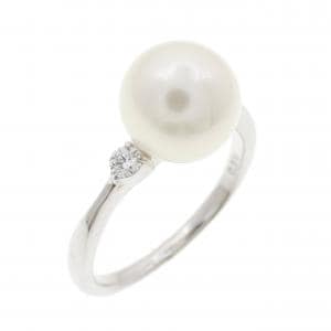 K18WG アコヤパール リング 8.4mm