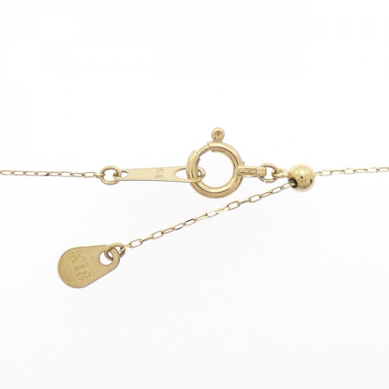 K18YG イニシャルM ダイヤモンド ネックレス 0.01CT