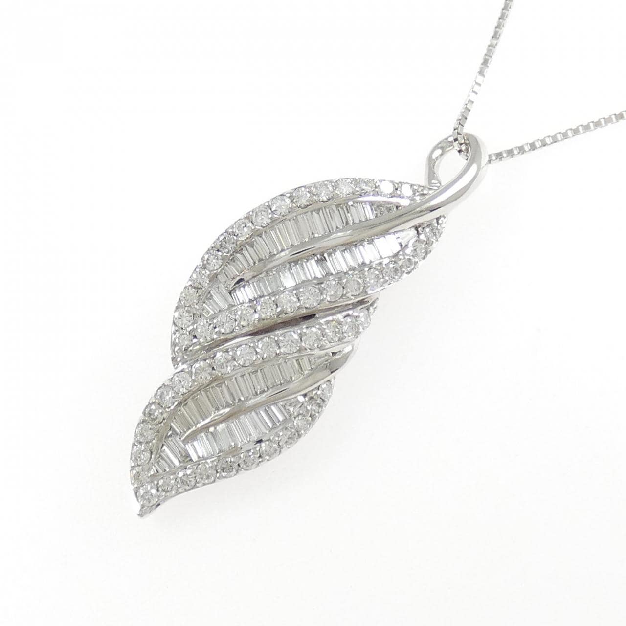K18WG ダイヤモンド ネックレス 1.64CT