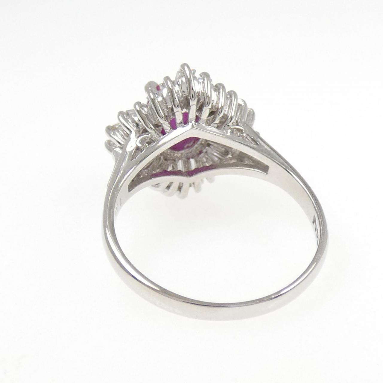 PT900 スタールビー リング 0.68CT