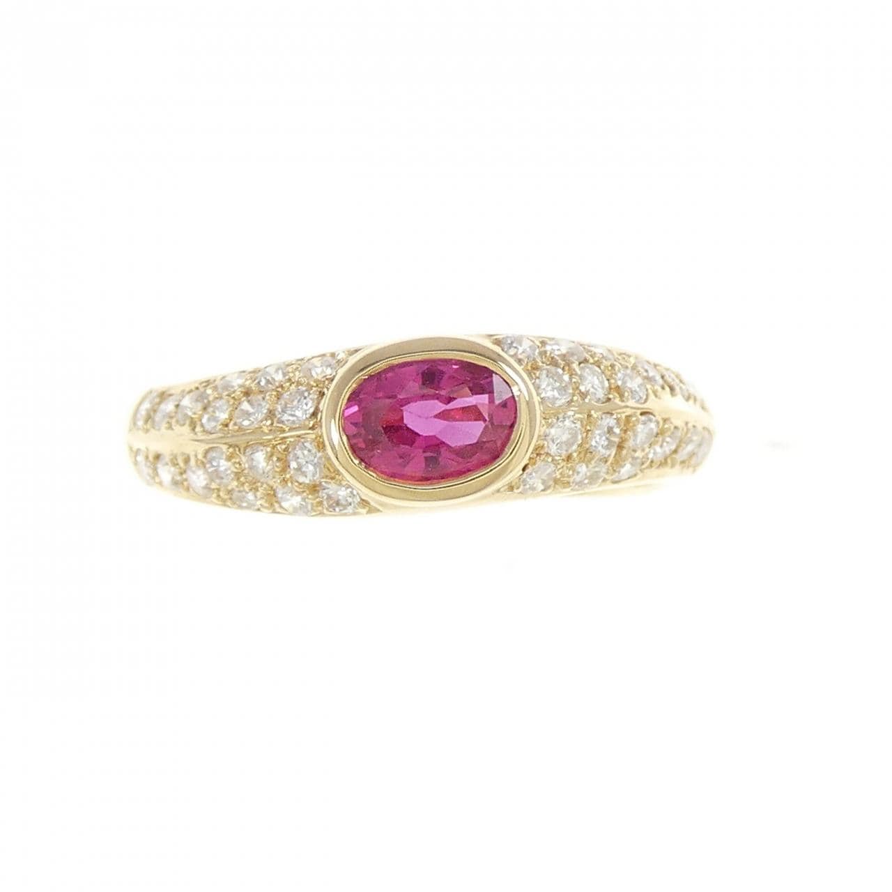K18YG ルビー リング 0.53CT