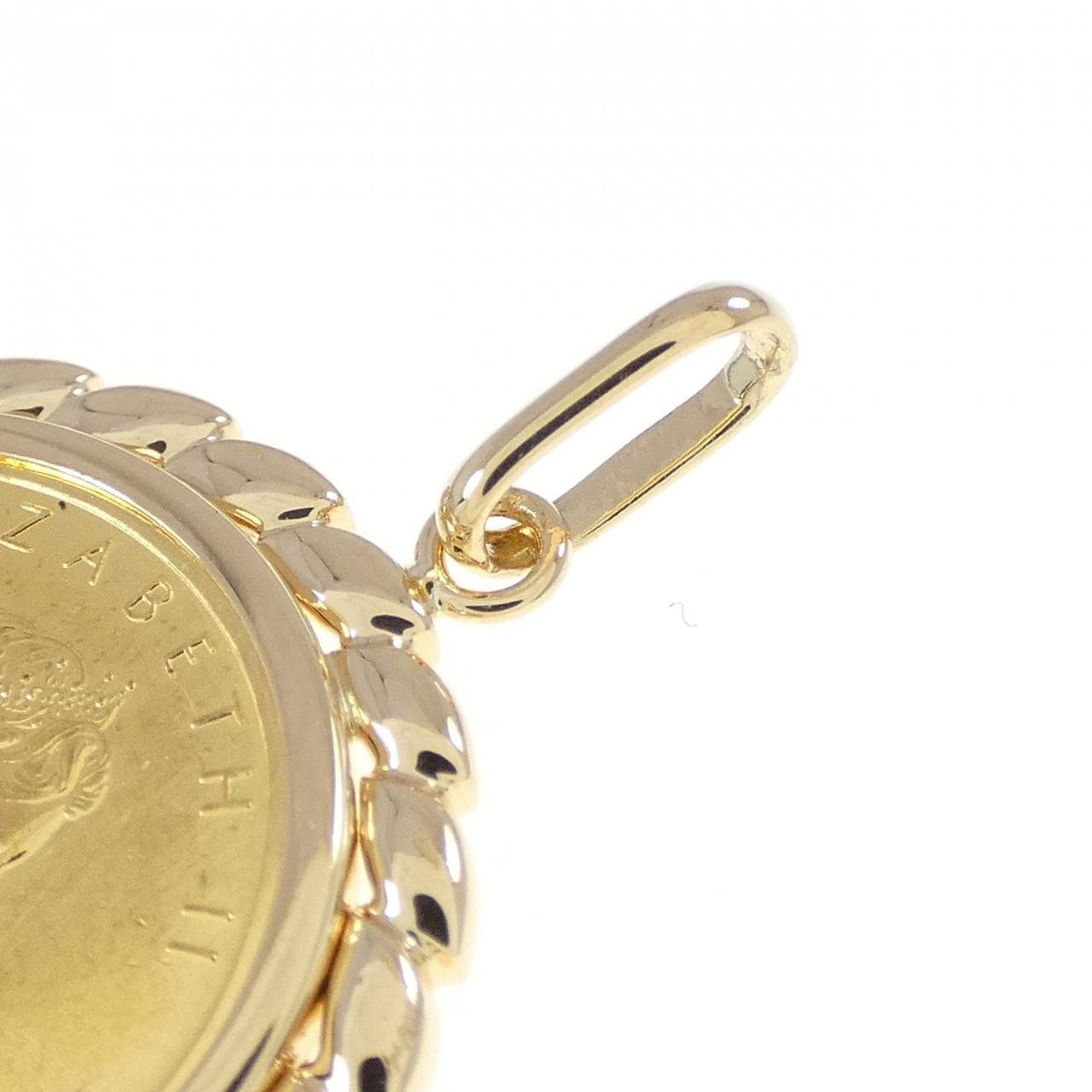 K18YG(枠) コイン ペンダント