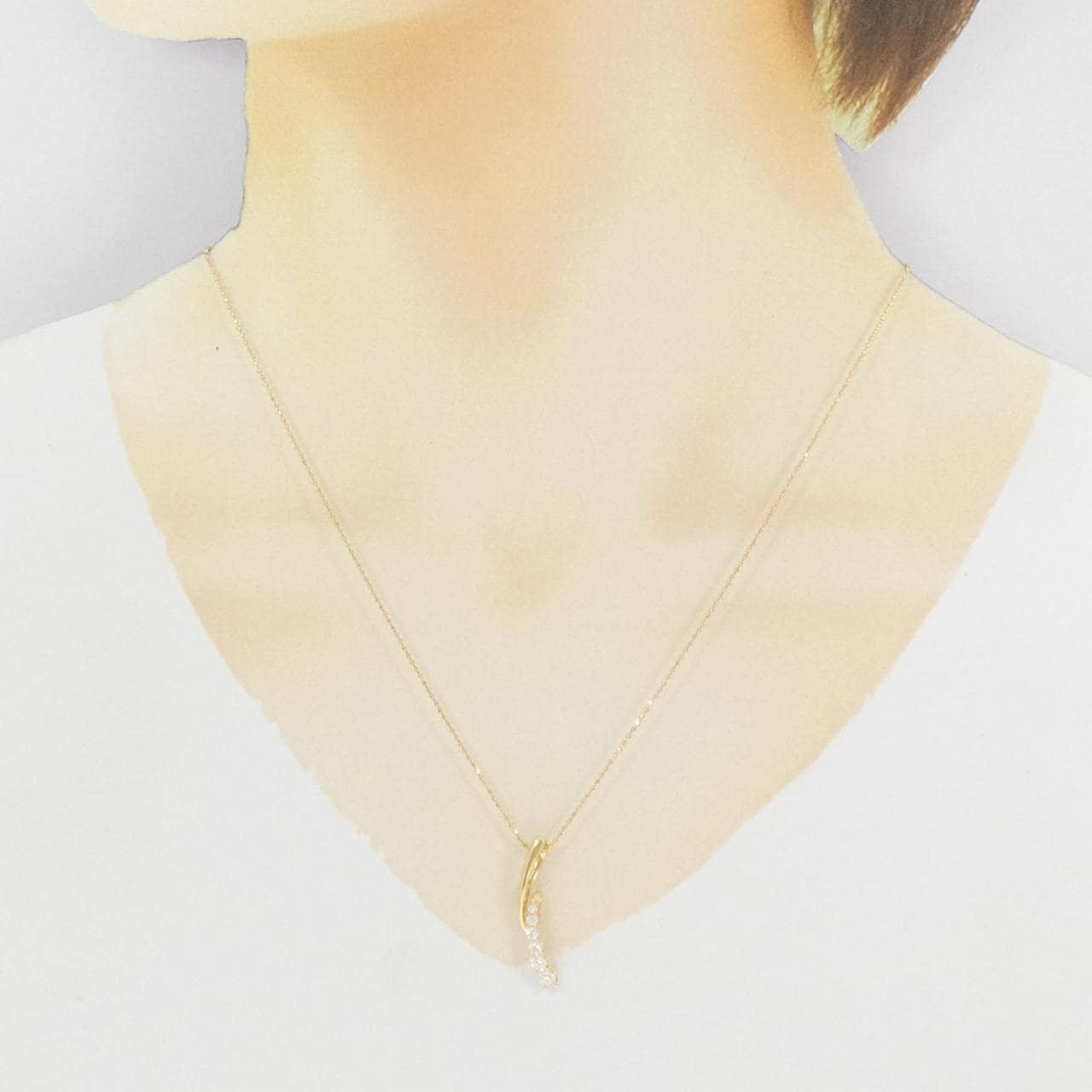 K18YG ダイヤモンド ネックレス 0.36CT