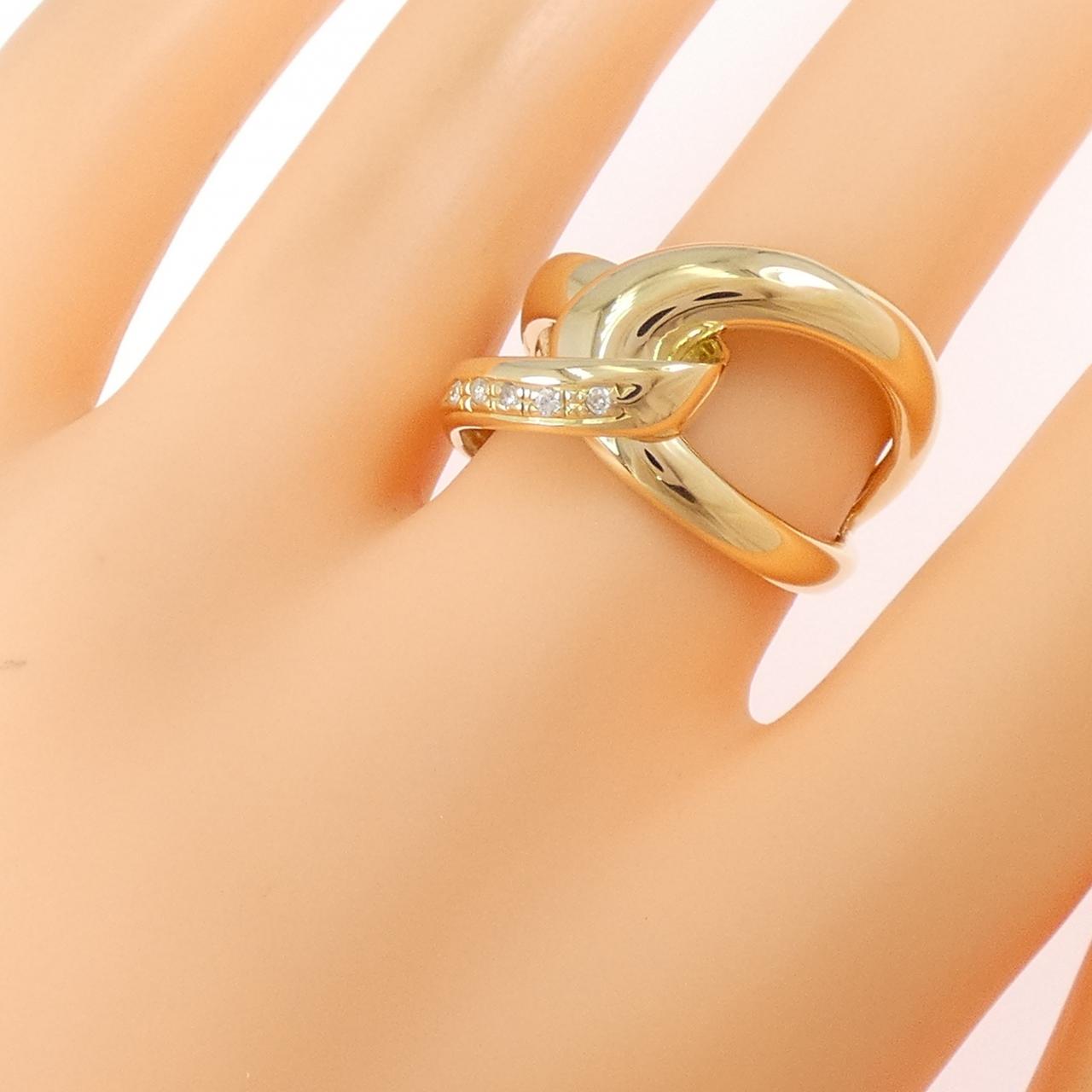 K18YG ダイヤモンド リング 0.05CT