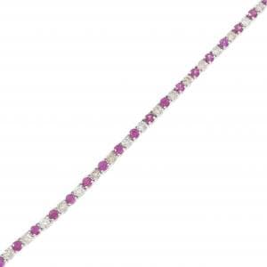 K18WG ルビー ブレスレット 2.40CT