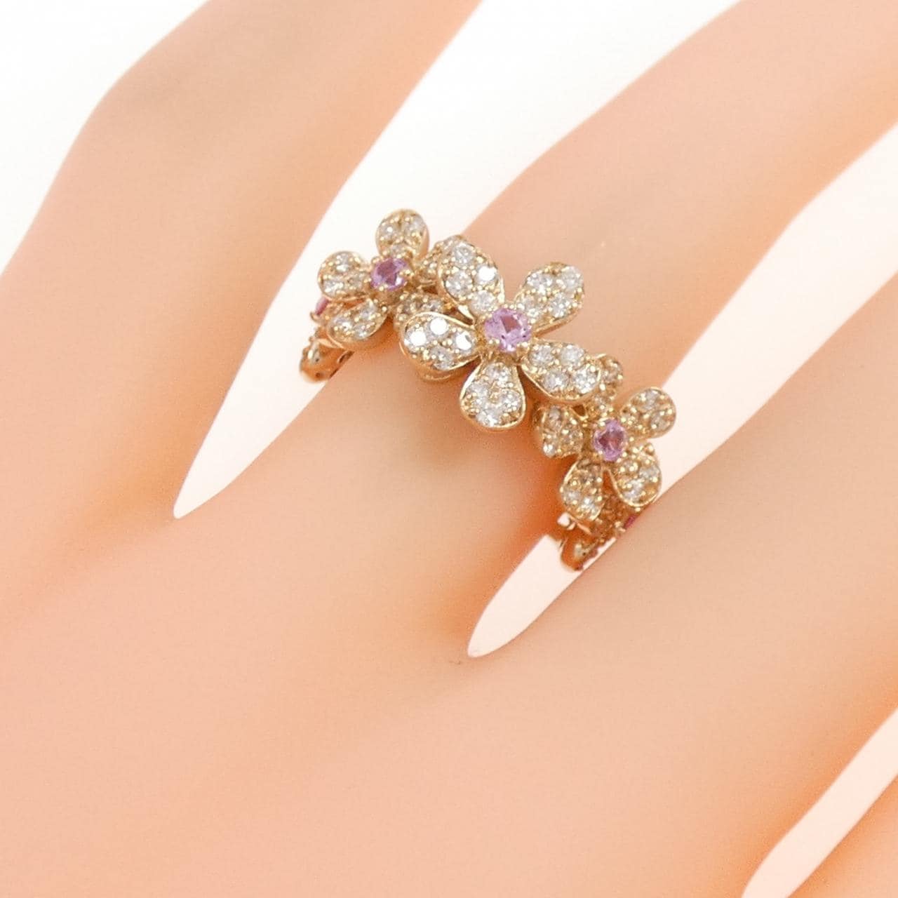 ポンテヴェキオ フラワー リング 0.26CT