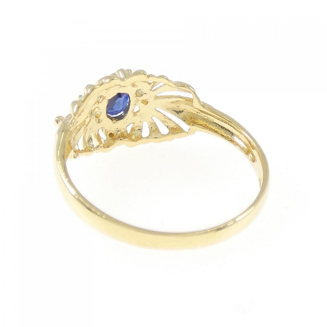 K18YG sapphire ring