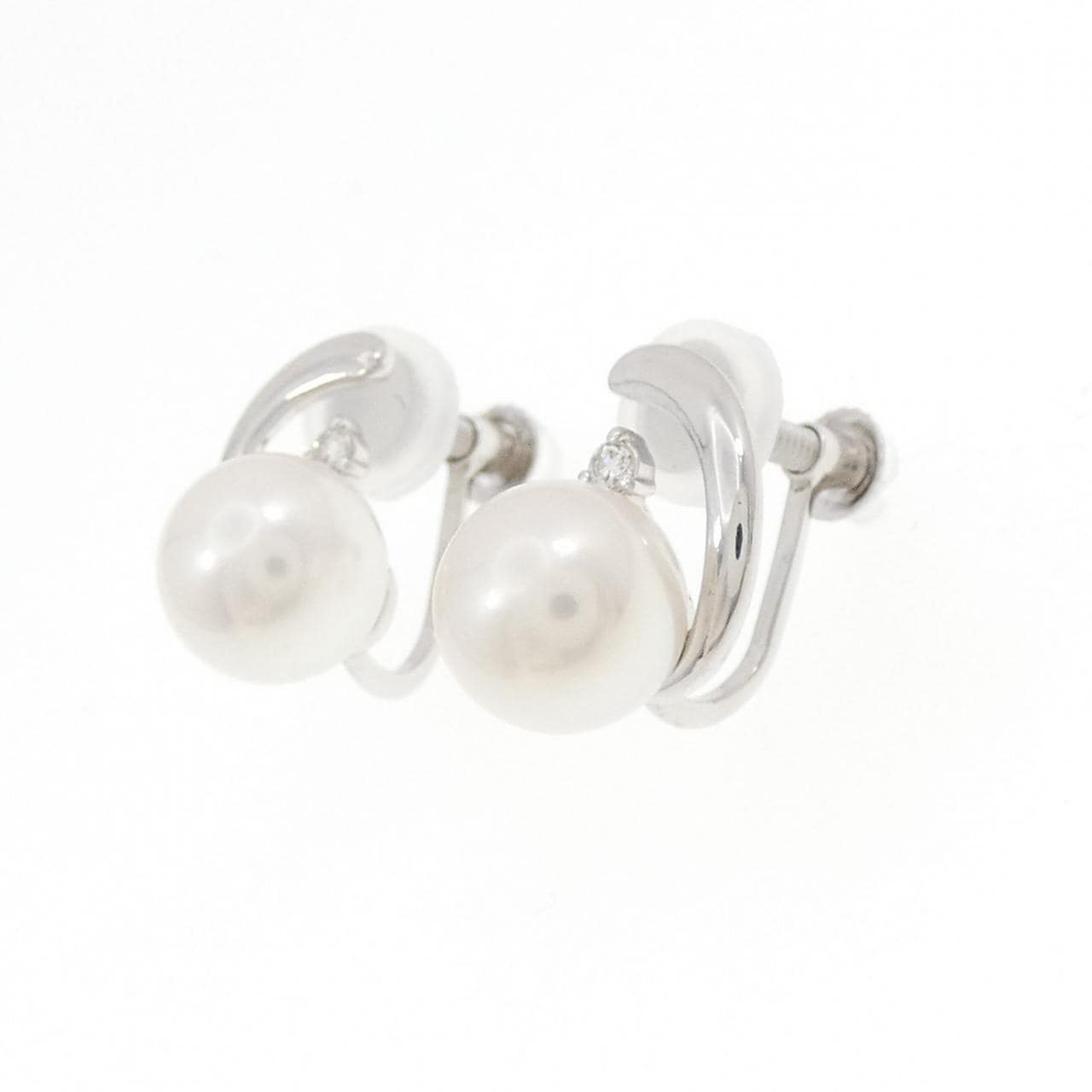 PT900 アコヤパール イヤリング 6.7mm