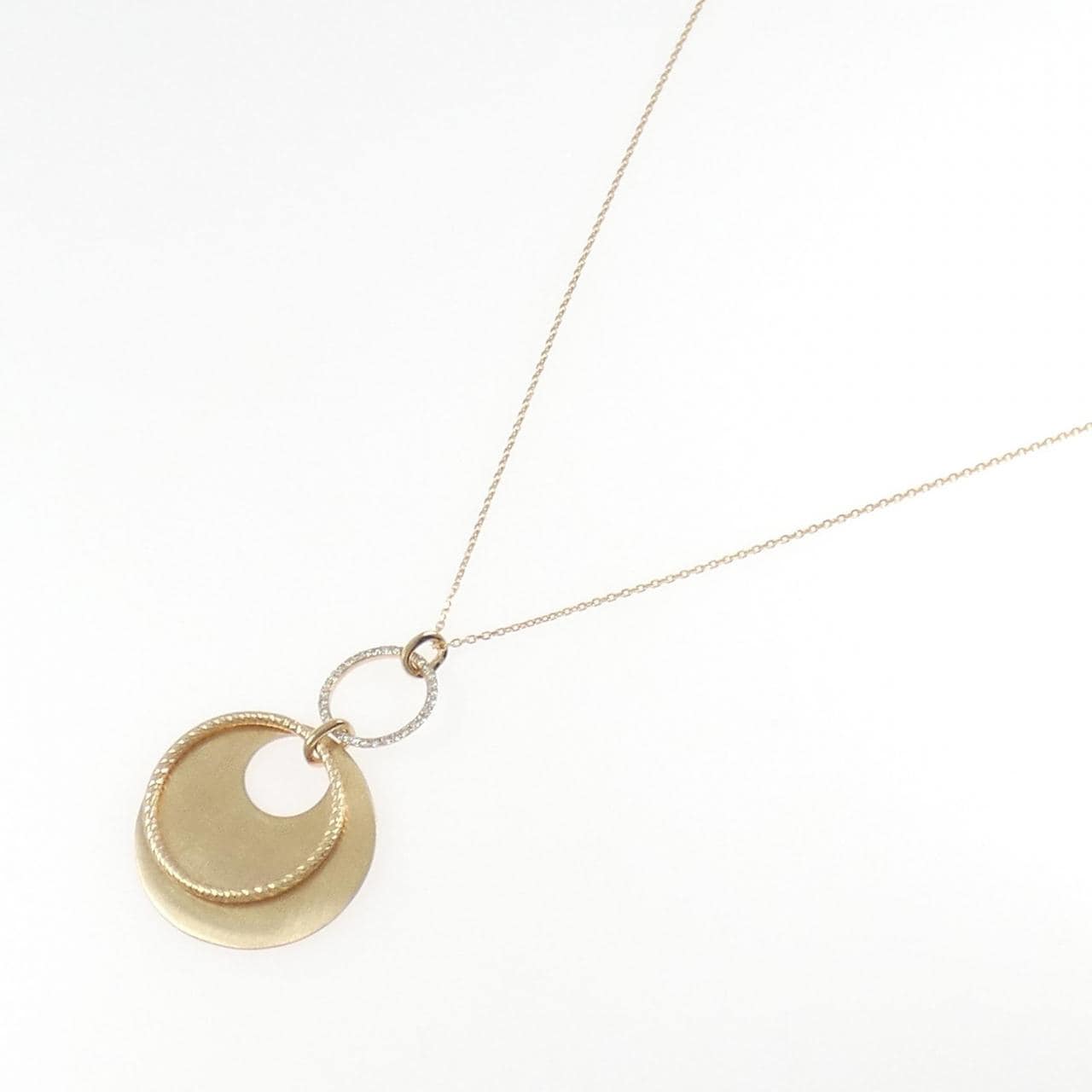K18PG ダイヤモンド ネックレス 0.16CT