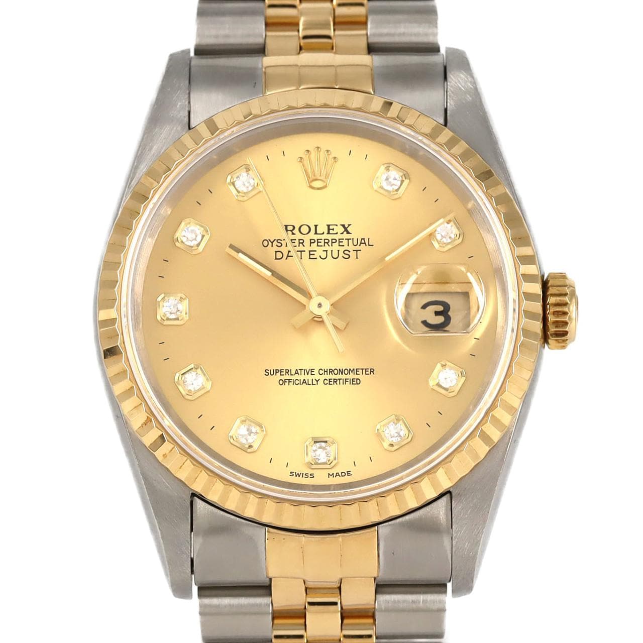 ロレックス デイトジャスト 16233G SSxYG 自動巻 T番