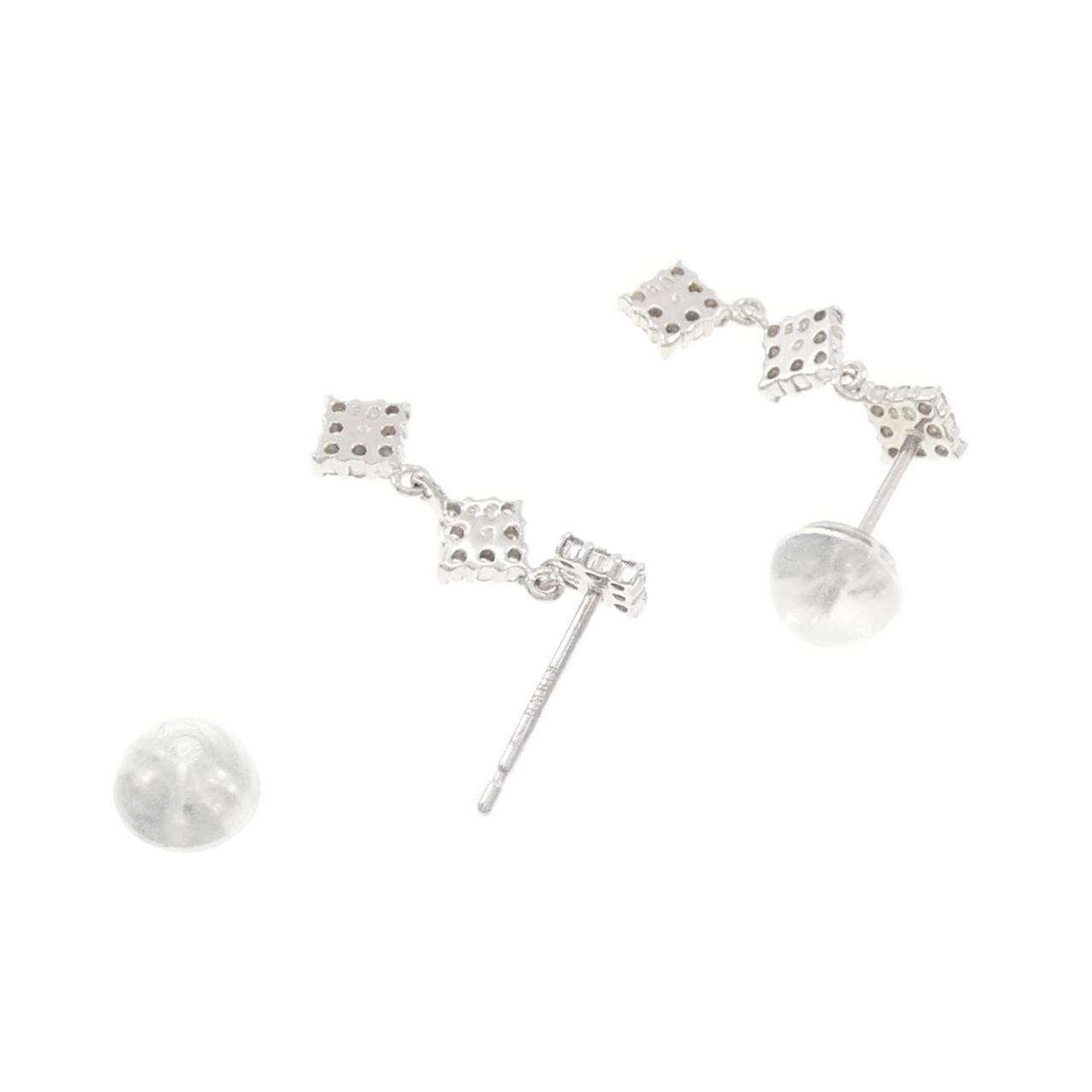 K18WG ダイヤモンド ピアス 0.30CT