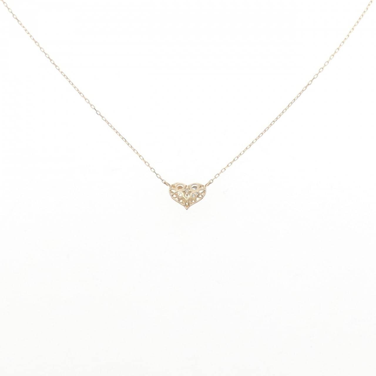 K10YG ハート ブルートパーズ ネックレス