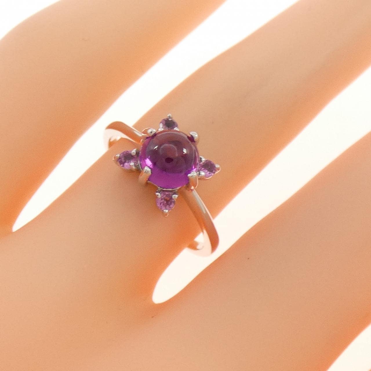 K18WG ガーネット リング