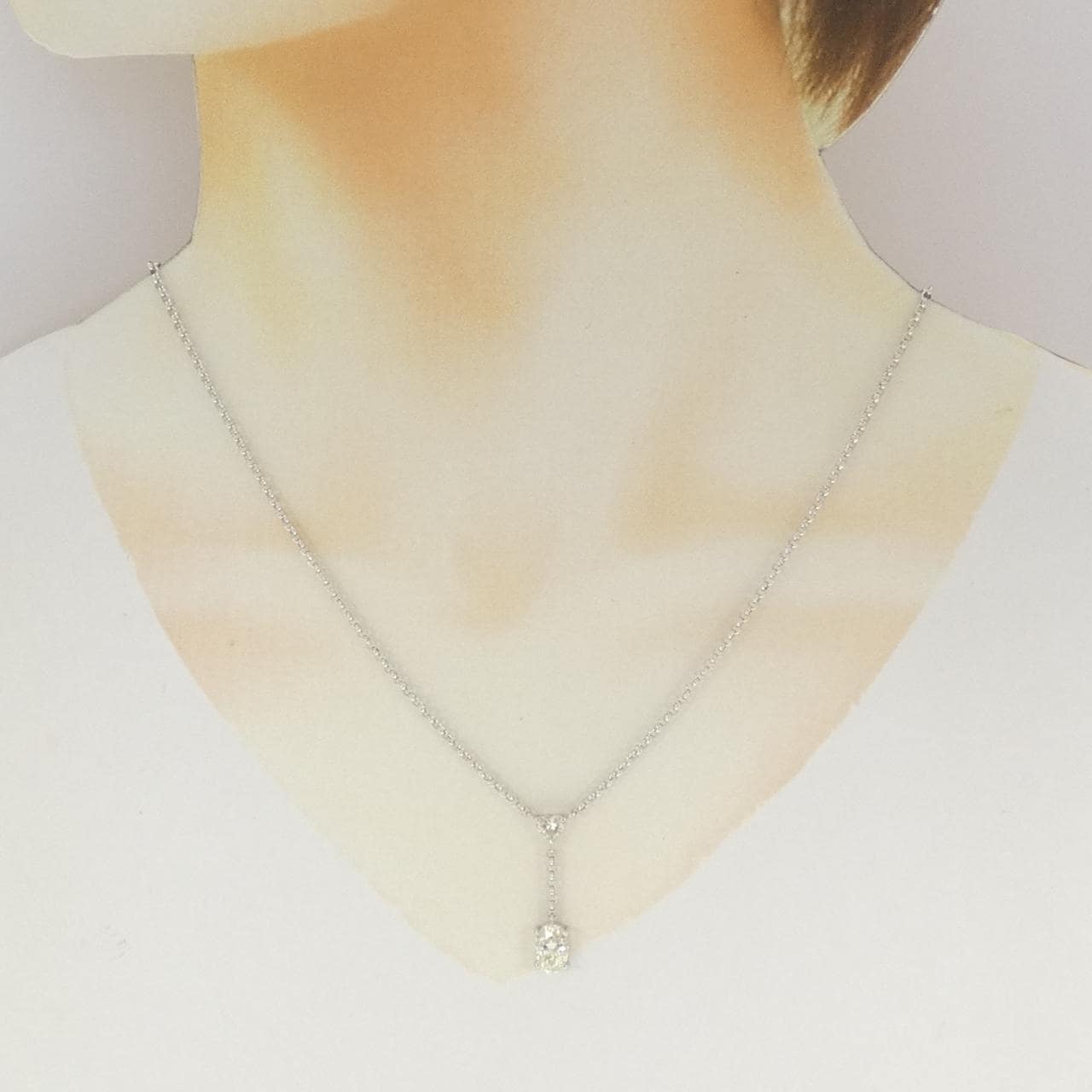 PT900/PT850 ハート ダイヤモンド ネックレス 1.298CT