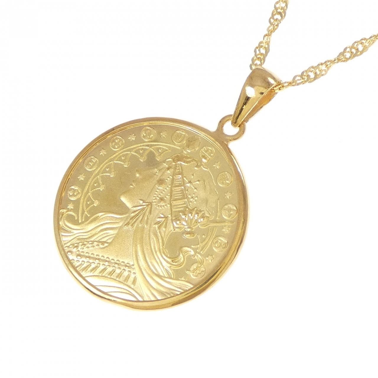 K24YG(枠) コイン ネックレス