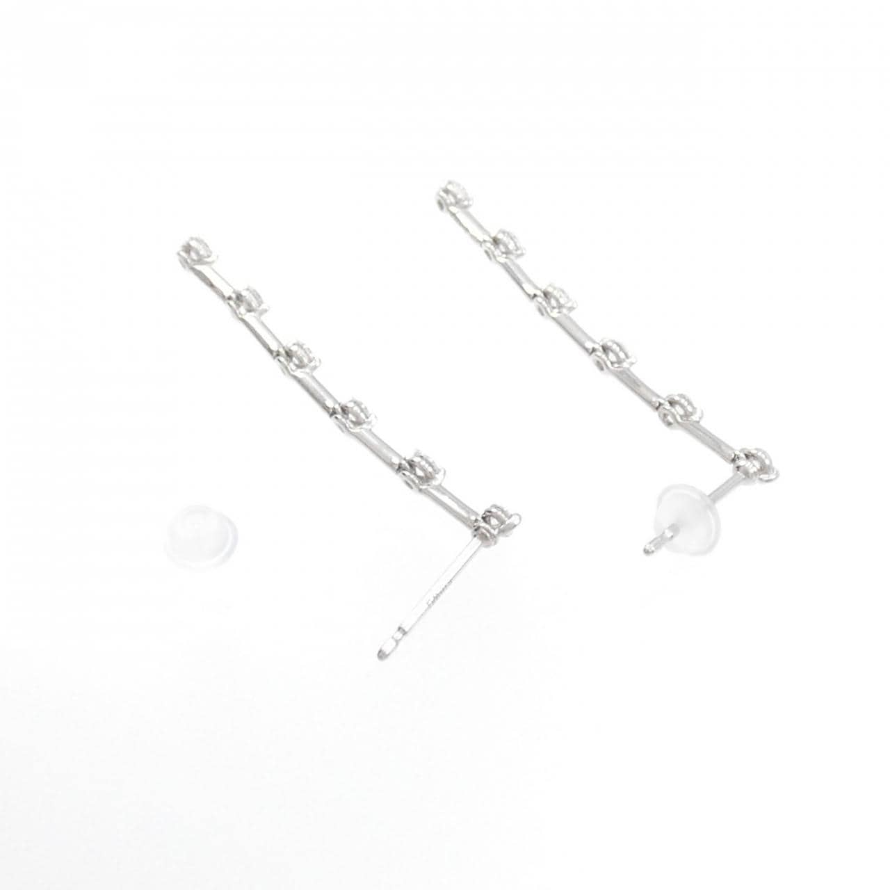 LINE ダイヤモンド ピアス 0.55CT