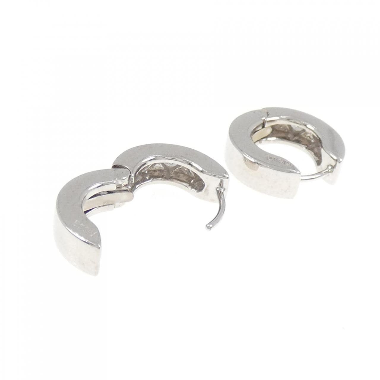 K18WG ダイヤモンド ピアス 0.16CT