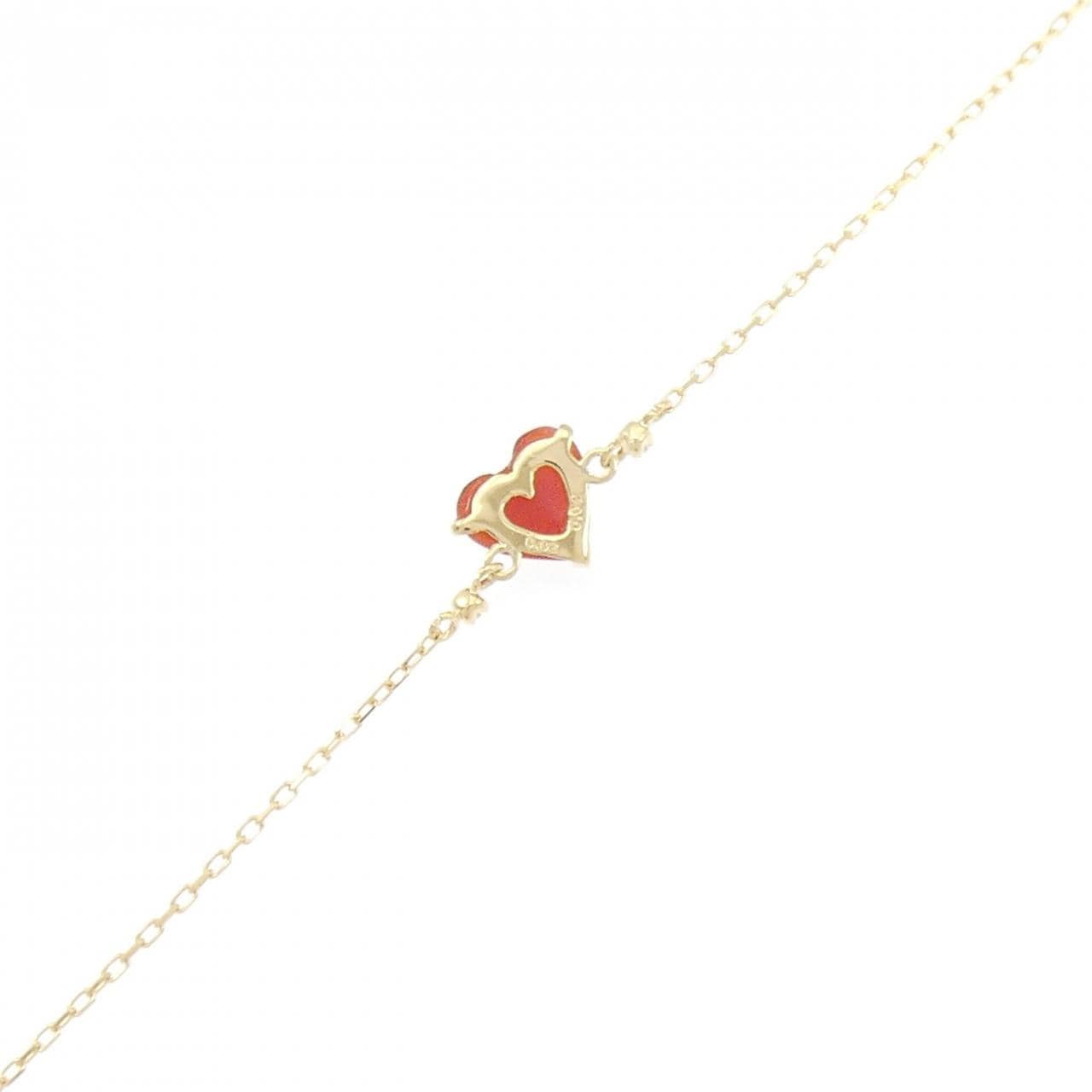 K18YG サンゴ ブレスレット 0.62CT