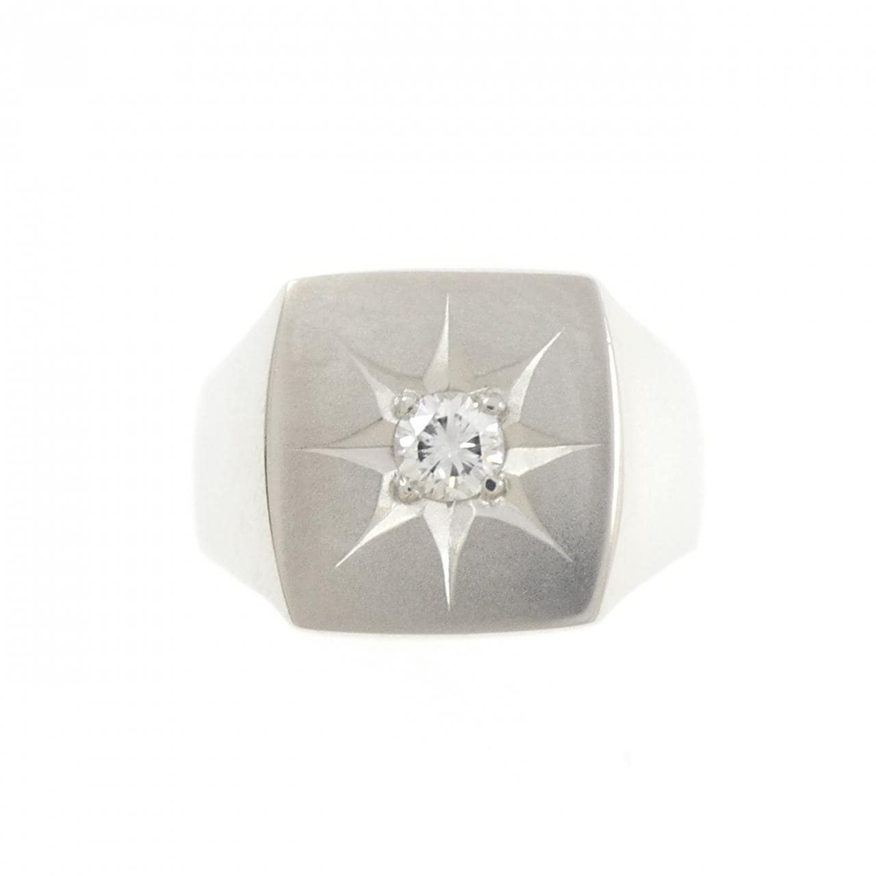 PT900 印台 ダイヤモンド リング 0.30CT