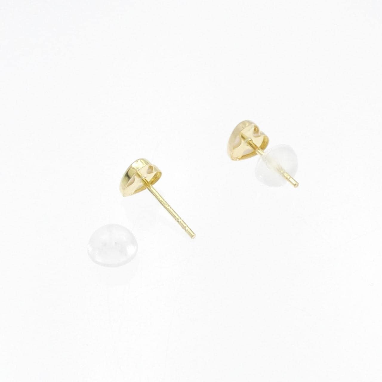 【新品】750YG ハート マザーオブパール ピアス