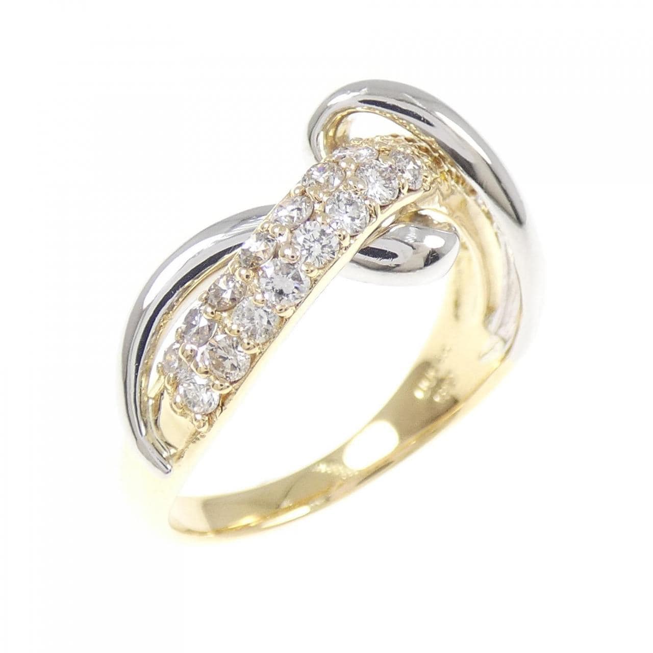 K18YG/PT900 ダイヤモンド リング 0.50CT