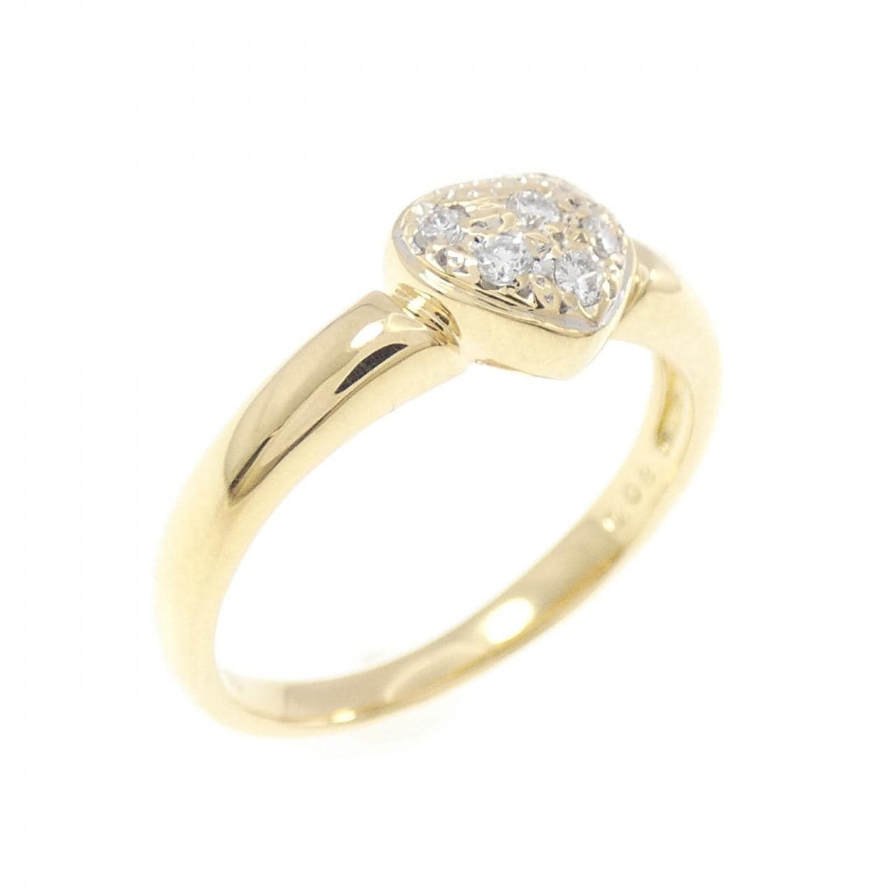 750YG ハート ダイヤモンド リング 0.08CT