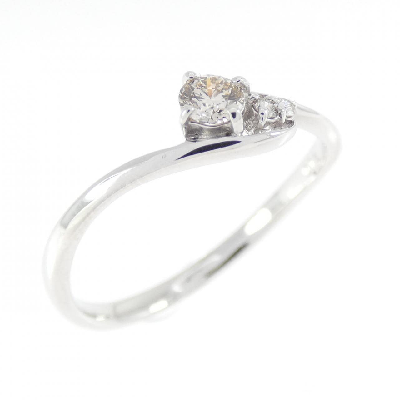 K18WG ダイヤモンド リング 0.12CT