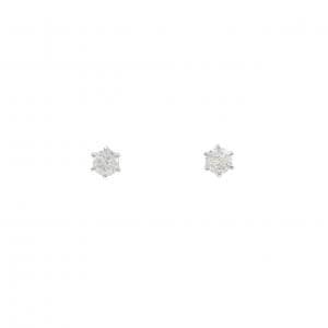 PT900 ソリティア ダイヤモンド ピアス 0.410CT