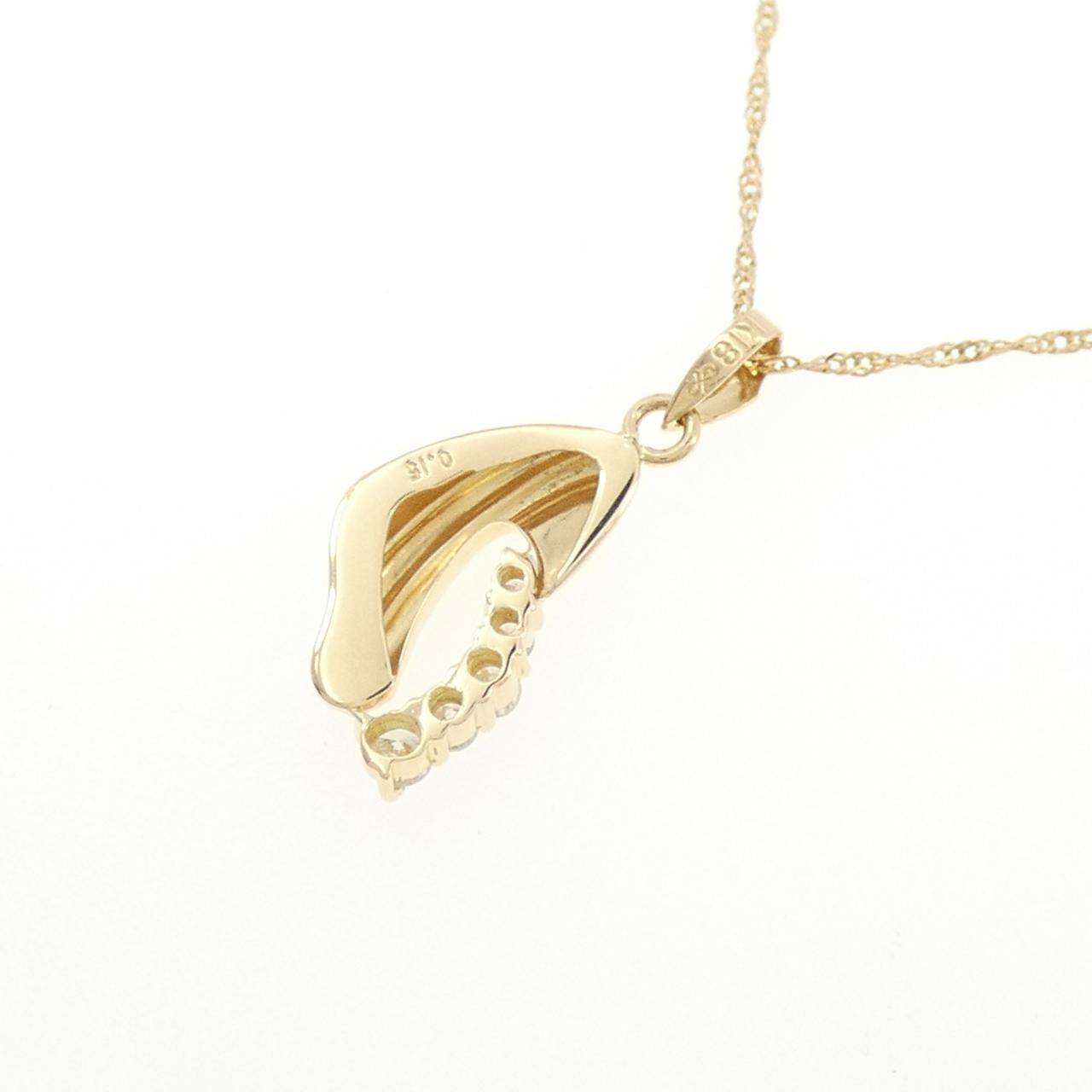 K18YG ダイヤモンド ネックレス 0.15CT