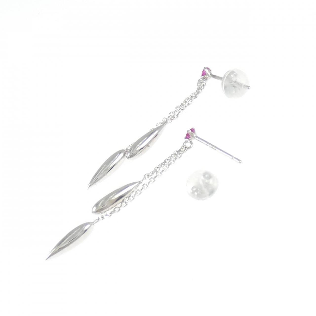 K14WG ルビー ピアス