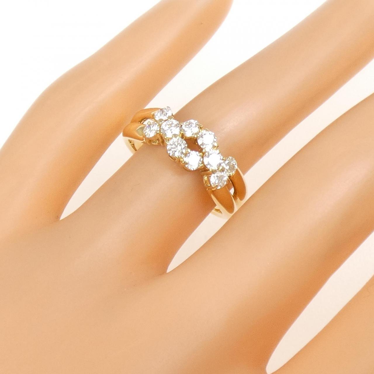 K18YG ダイヤモンド リング 0.75CT