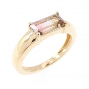 【新品】K18YG トルマリン リング 0.64CT